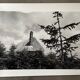 Photograph black and white silver print cira 1970 thatched cottage campaign
