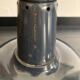Vintage 1940s marine enamelled bowl pendant lamp - 47 x 40 cm