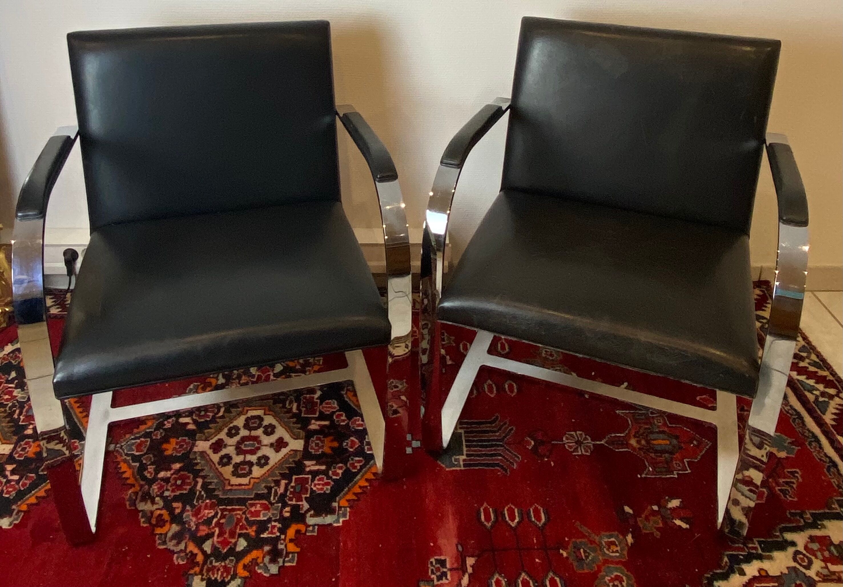 Paire de fauteuils Brno de Mies Van Der Rohe pour Knoll
