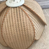 Suspension flower in rattan canning 1970