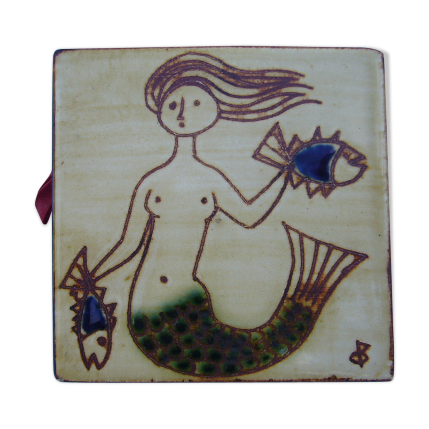 Ceramic and wood box