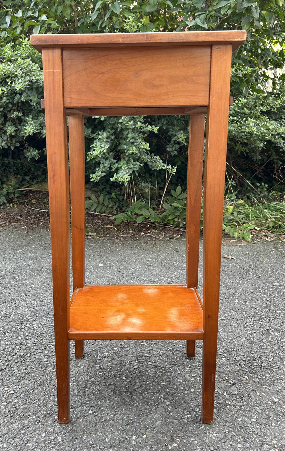 Cherry wood bedside table, vintage, 60s