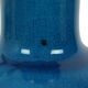 Large Italian Round Blue Ceramic Lamp Crackle Glaze 45cm