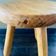 Pair of wooden tripod stools