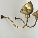 Pair of vintage brass wall lights, France 1970