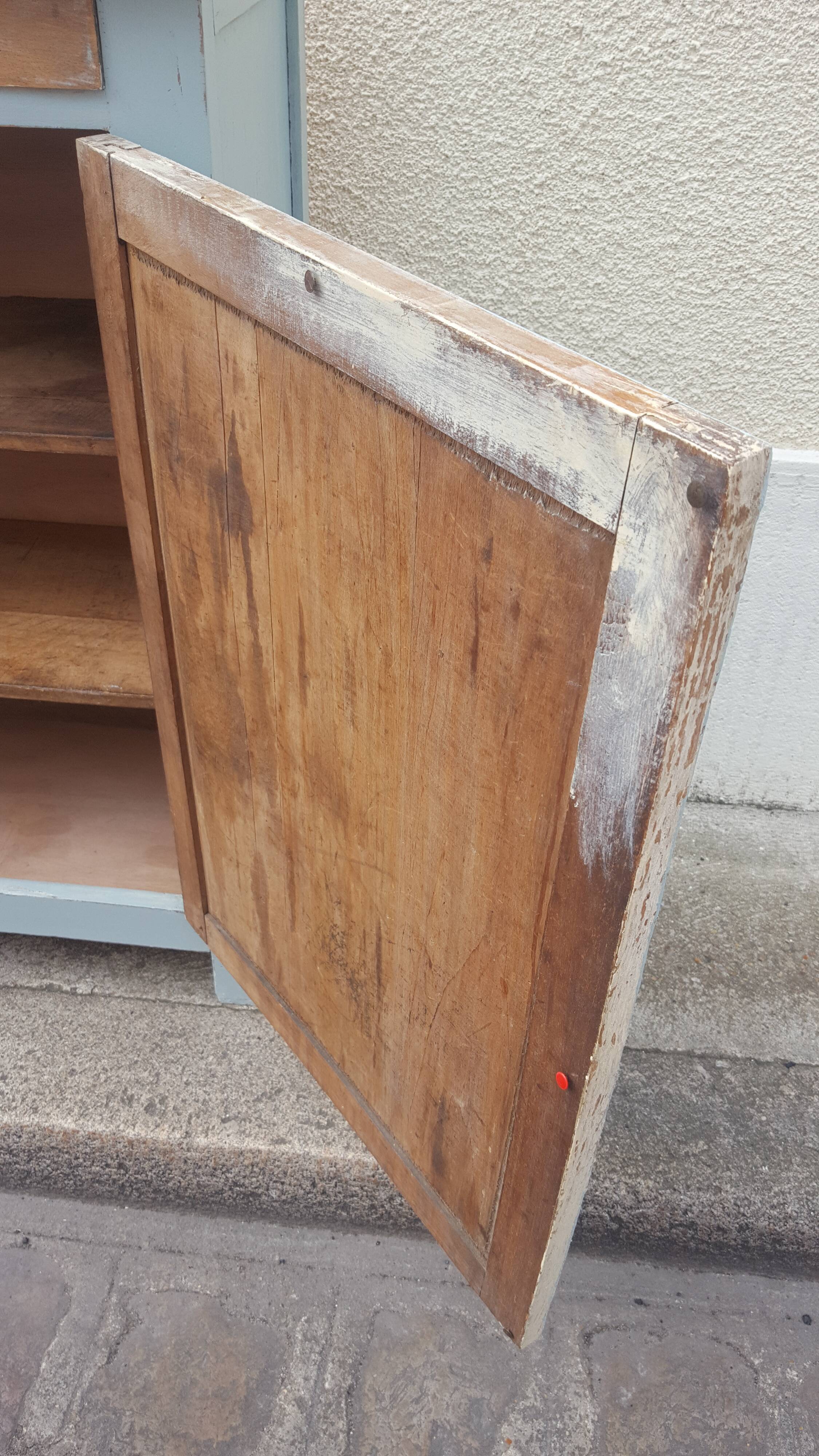 Parisian buffet wood and pastel