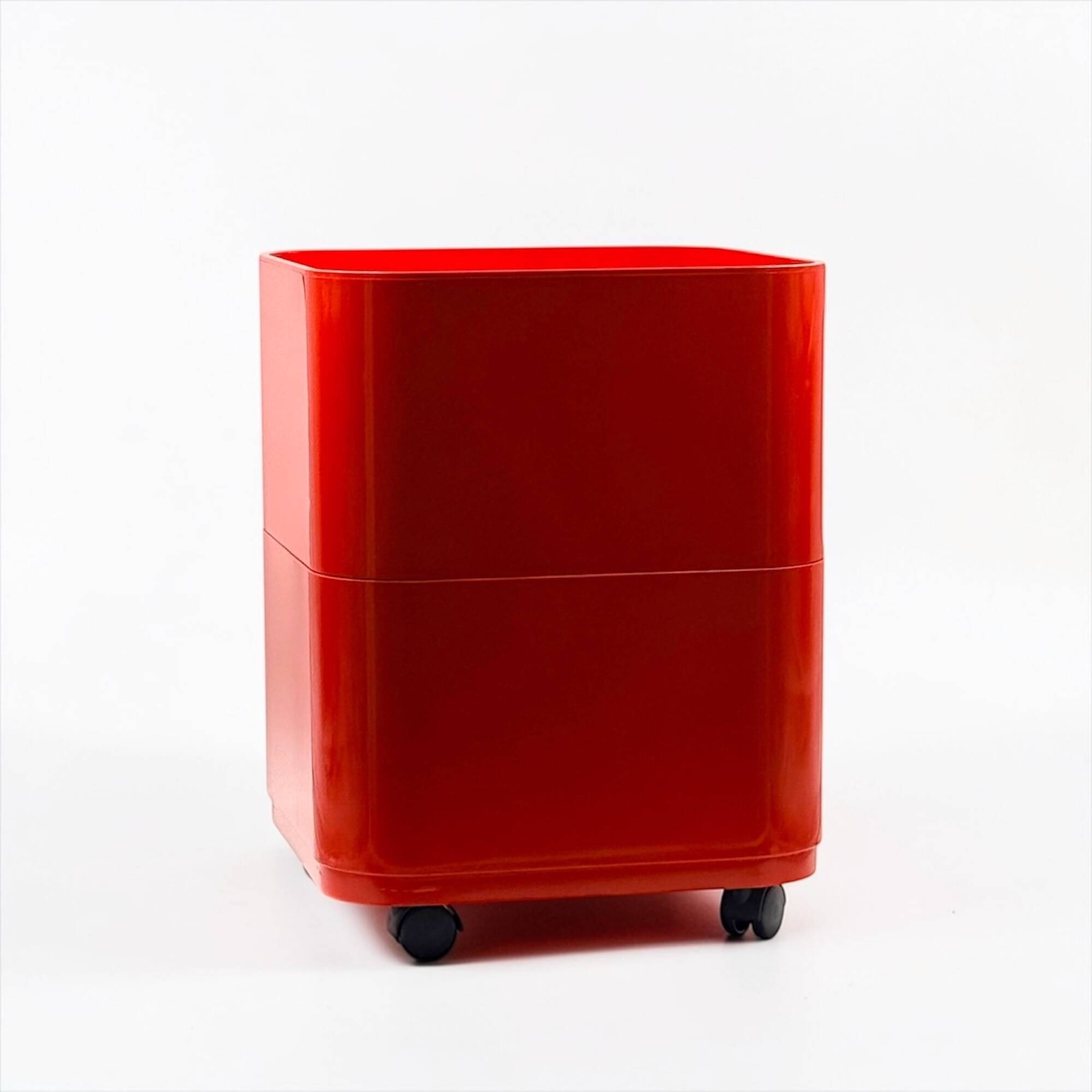 Module de rangement Kartell rouge design italien des années 70