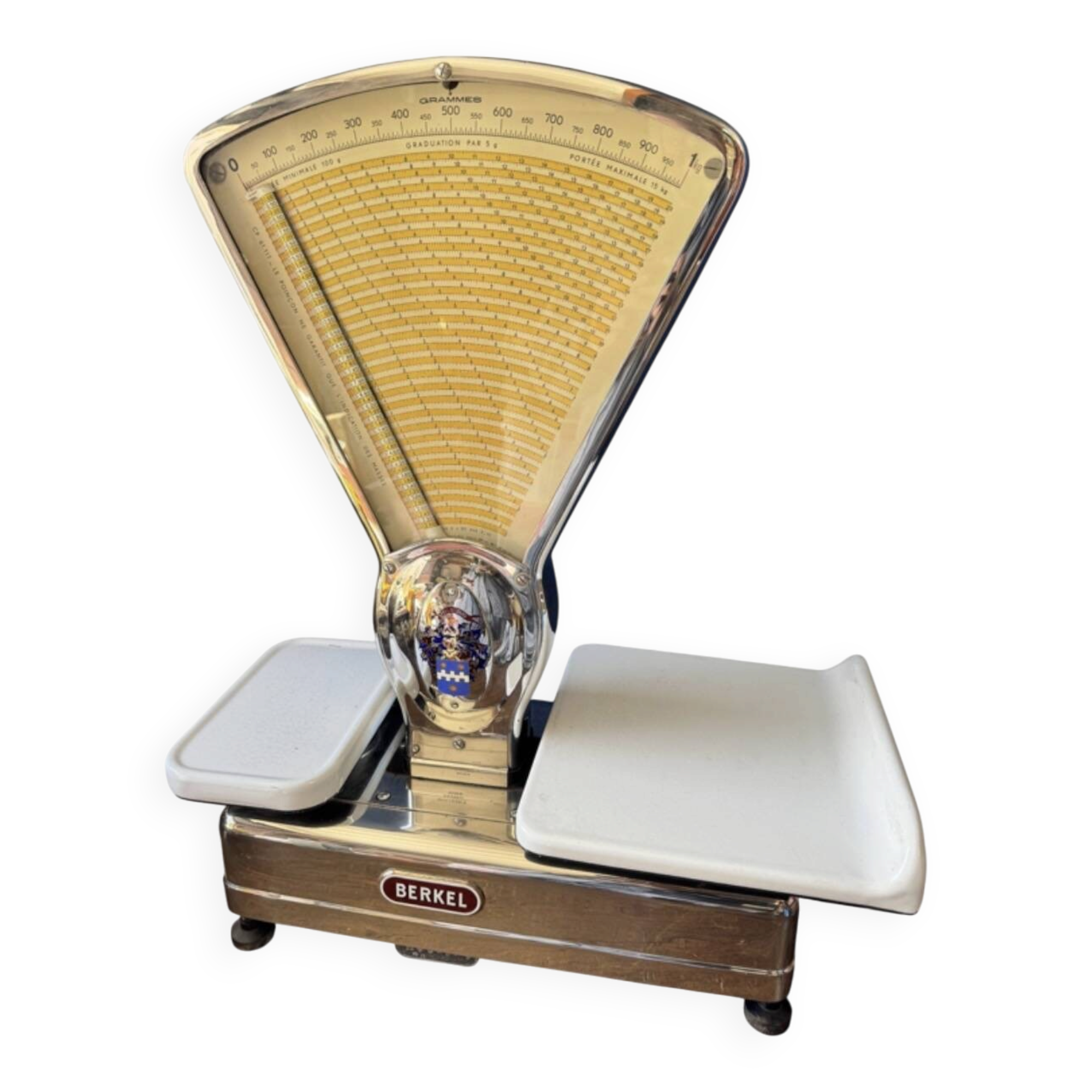 Large Berkel trade balance, chrome model, 1930s