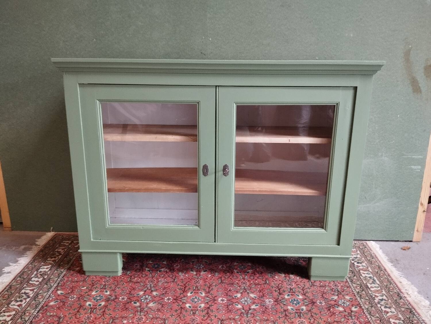 Large old glazed buffet