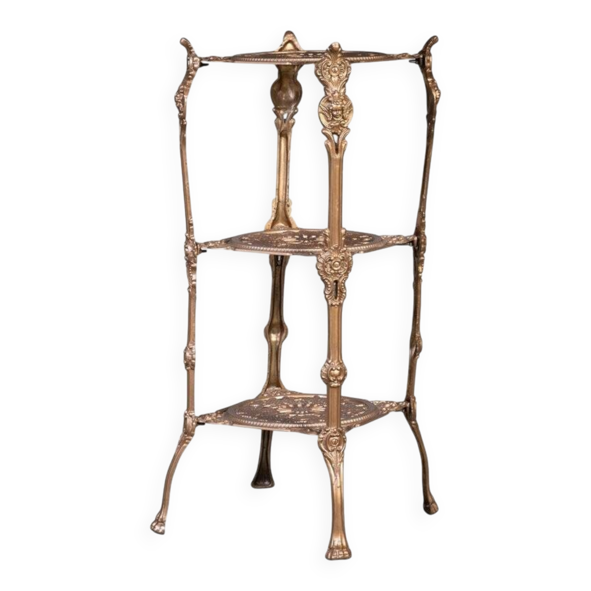 Decorative Metal Side Table, Italy, 1960s