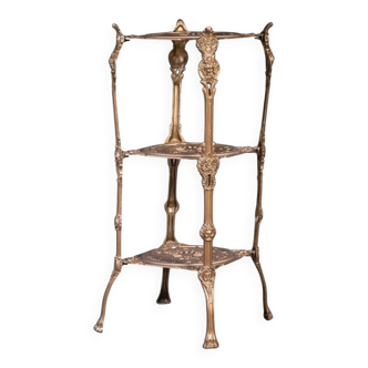 Decorative Metal Side Table, Italy, 1960s