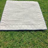 Retro colorful fleece bedspread