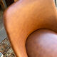 Vintage swivel office chair in cognac faux leather – 1970s