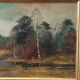 Huile sur toile. Paysage forestier par Dan Martin Masell (1910-1999).