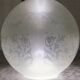 Engraved glass globe tulip oil lamp