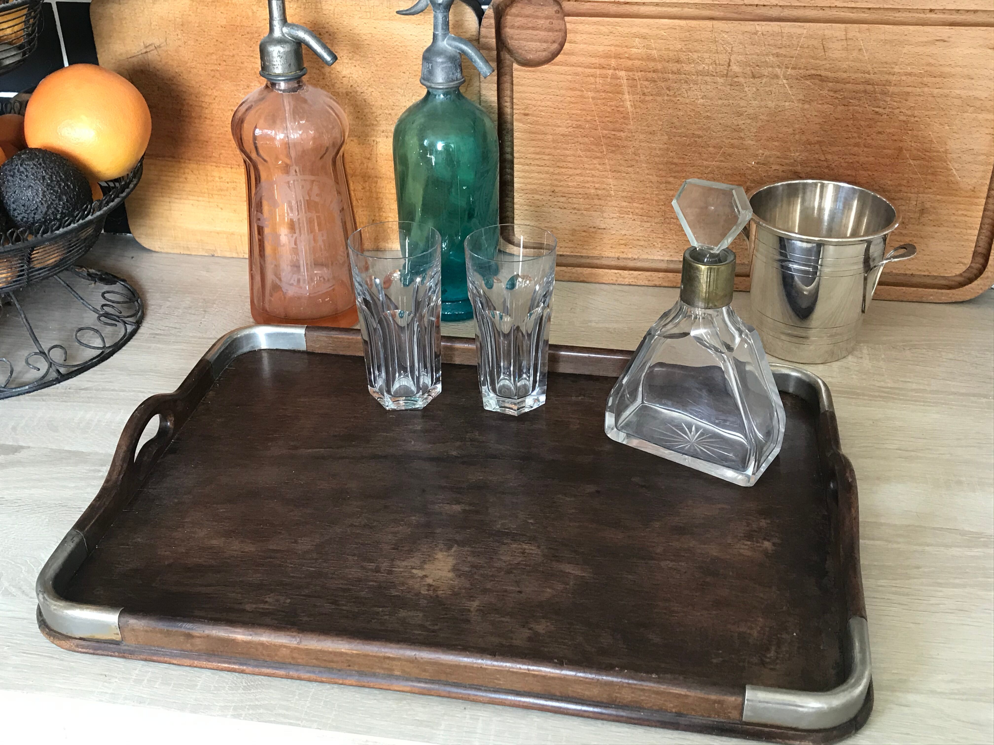 Art deco wooden tray