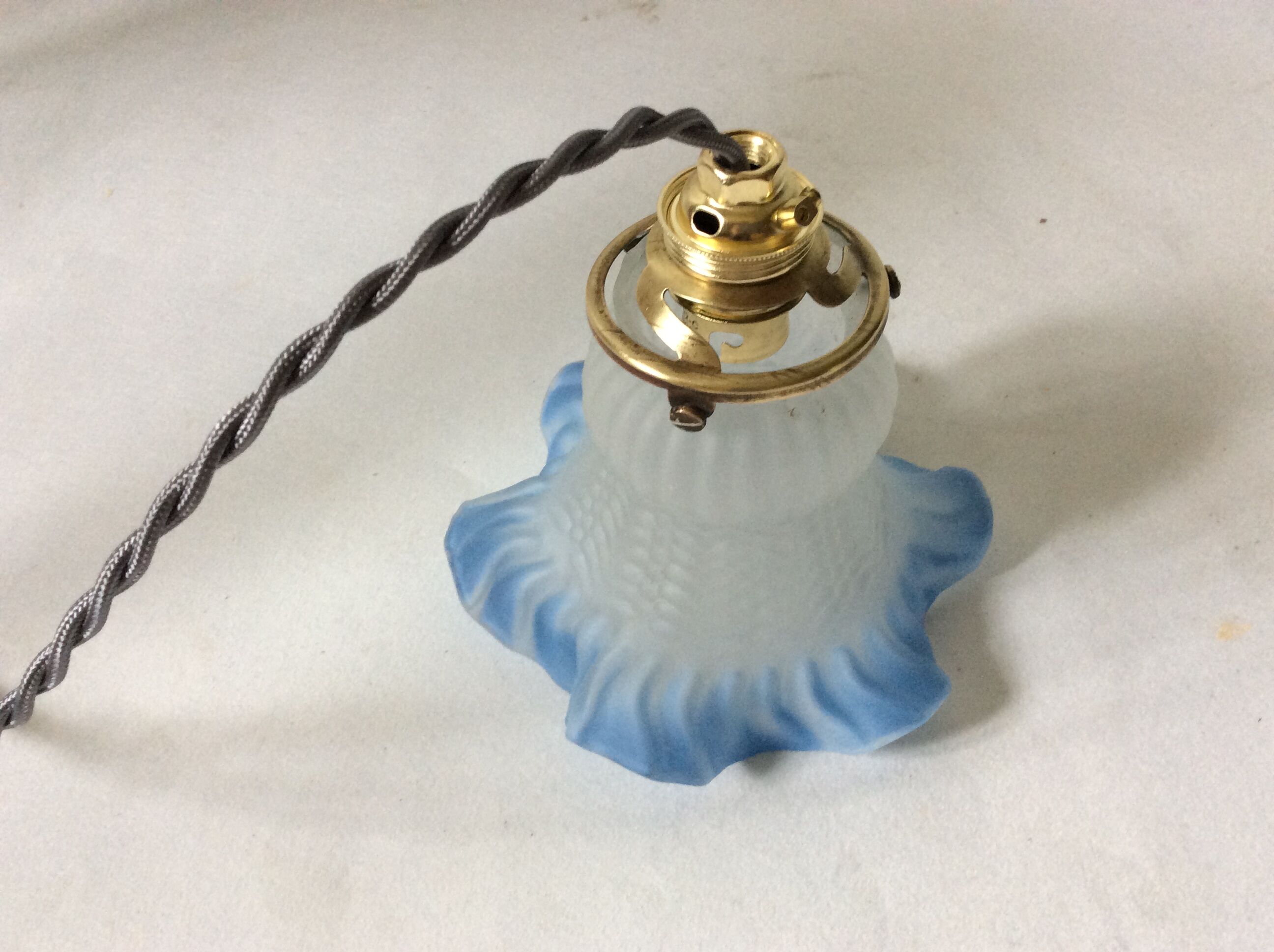 Vintage tulip opaline pendant light