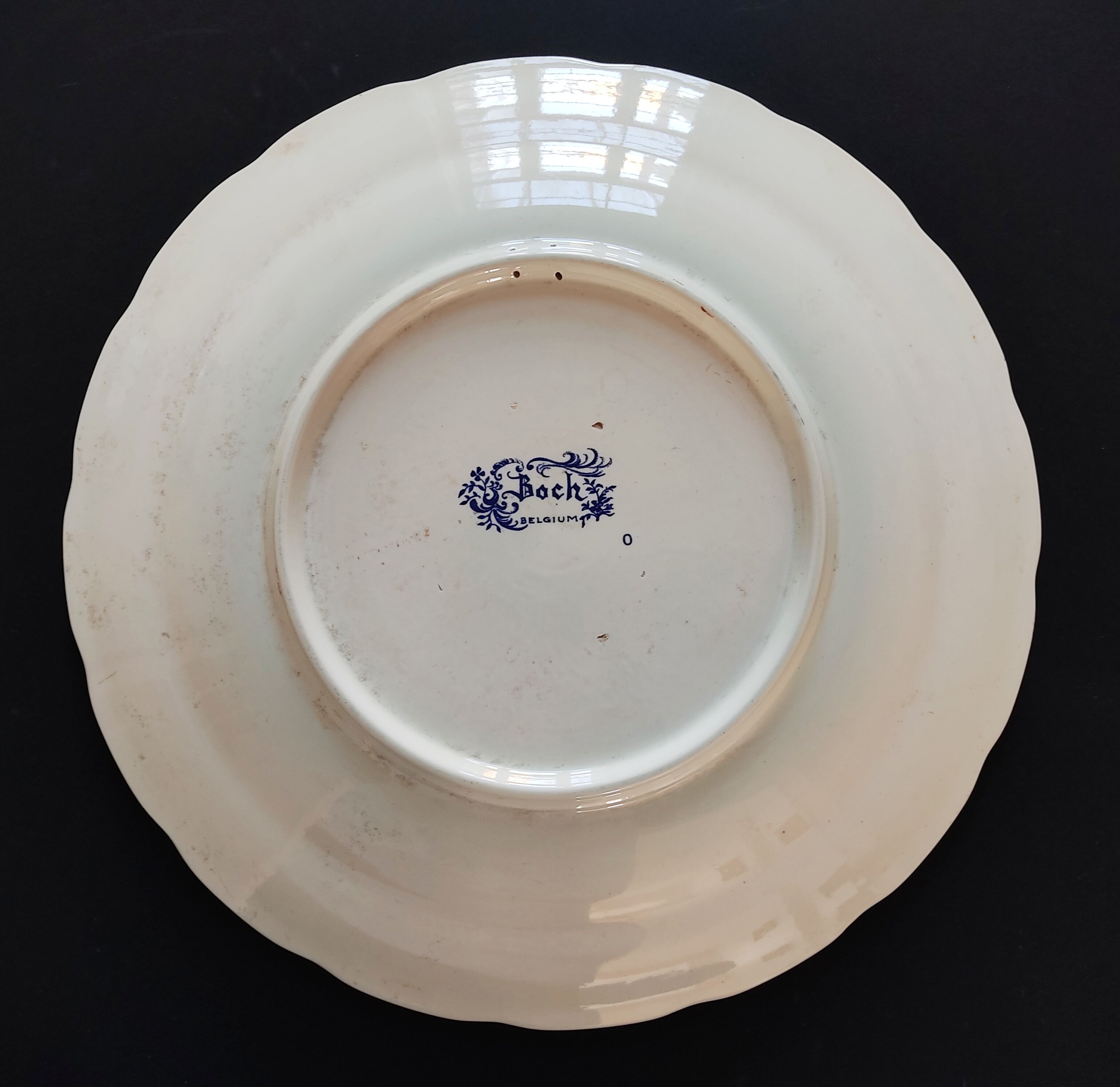 Plat Boch décor de pêcheur 39,5 cm de diamètre