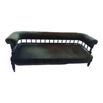 19th century sofa with turned balusters