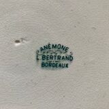 Round dish signed Bertrand Bordeaux model Anémone