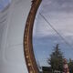 Mirror 19th wood and stuk golden oval 97x62cm