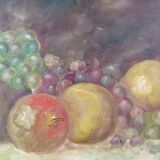 Nature morte aux fruits signée datée et encadrée 54cmX42cm
