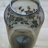 Retro vase smoked glass