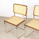 Pair of vintage Cesca B32 brown chairs by Marcel Breuer