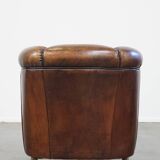 Vintage Sheepskin Leather Club Chair