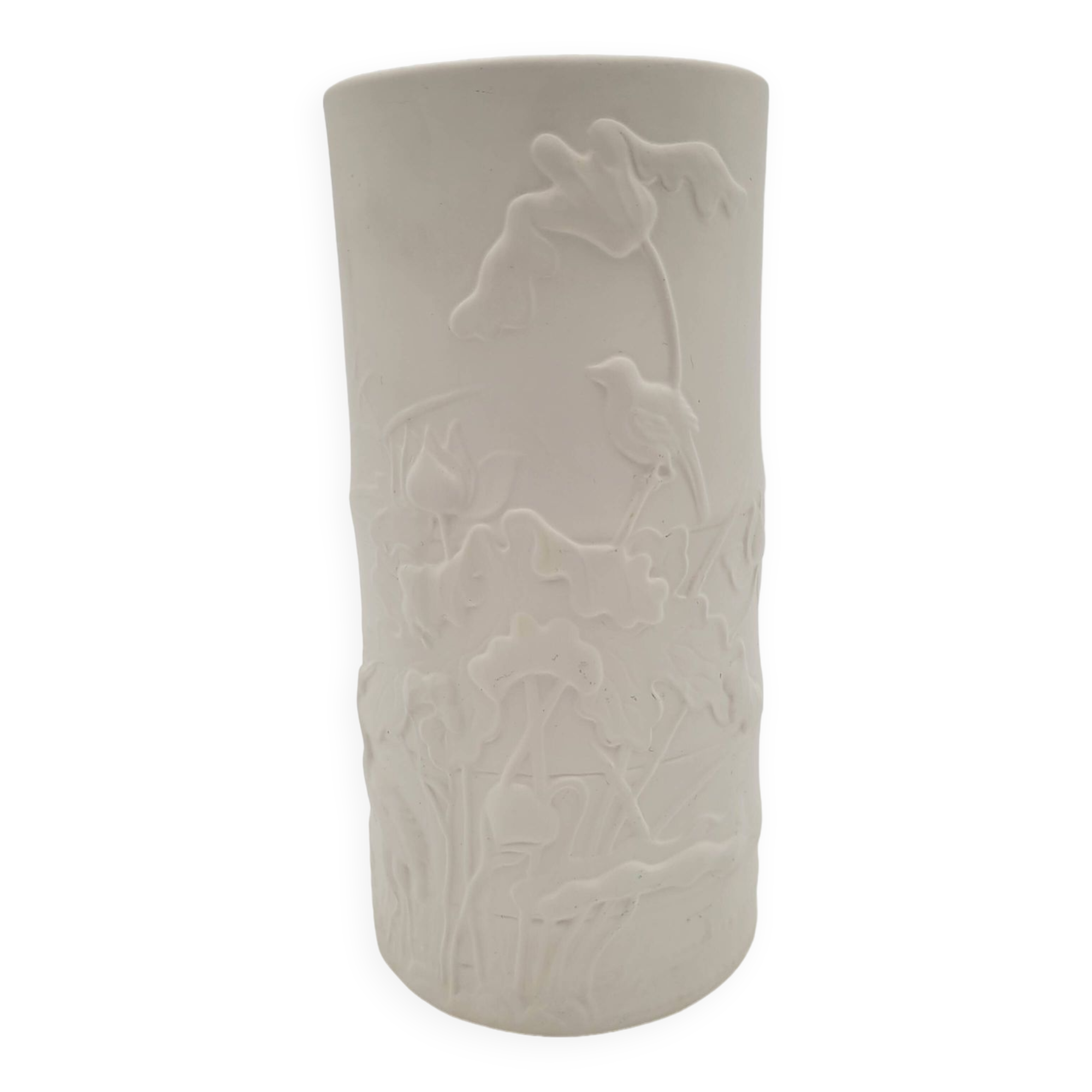 Gien matte porcelain vase