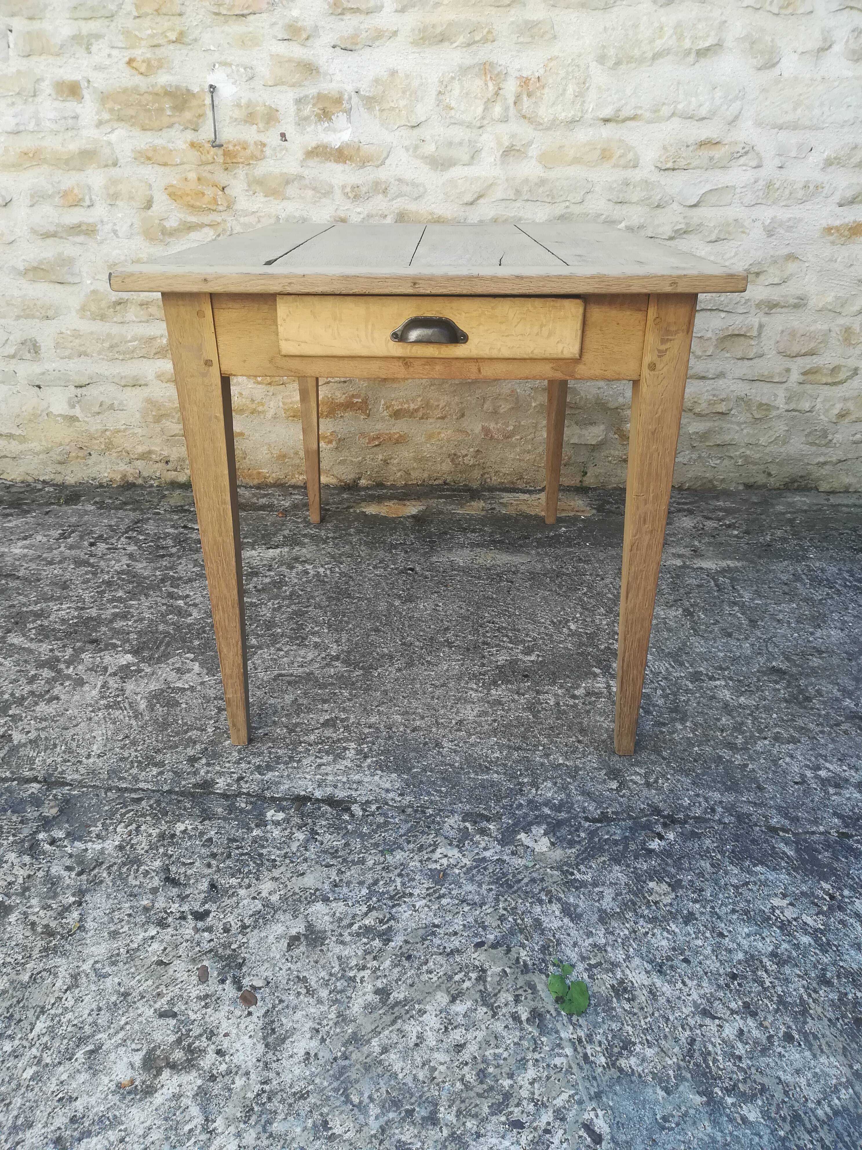 One drawer farm table