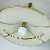 large cristallux hustadt adlustable PENDANT LAMP acrylic and brass