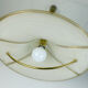 large cristallux hustadt adlustable PENDANT LAMP acrylic and brass