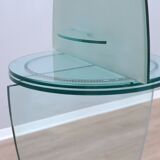 Miroir de courtoisie pivotant sur pied vintage des années 1990