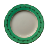 Plat décor vert & or, manufrance