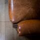 Fauteuil vintage Joris design cuir de mouton