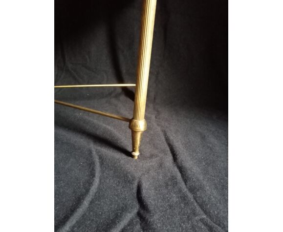 Brass and travertine coffee table 70s