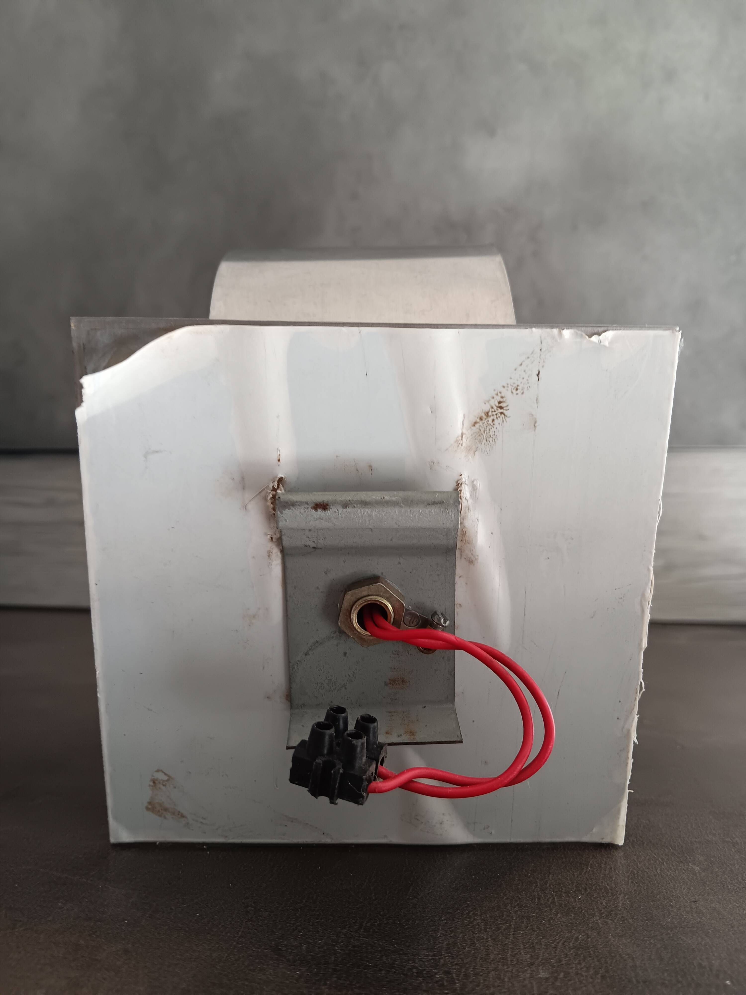 Stainless steel wall light from the 70s