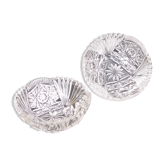 Paire de coupelles cristal taillé