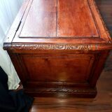 Large oak bench chest