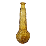 Bottle, amber glass vase angels