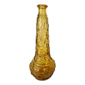 Bottle, amber glass vase angels
