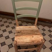 Vintage green wooden chair