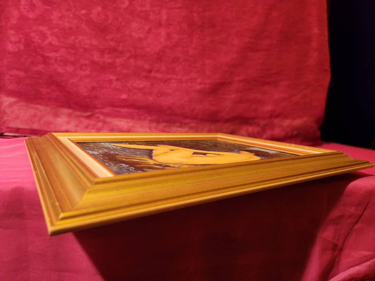 Oil painting on canvas Female nude framed signed