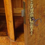 Louis XVI style walnut burl buffet with gilt bronze mounts