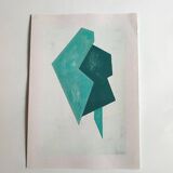 Original minimalist geometric painting