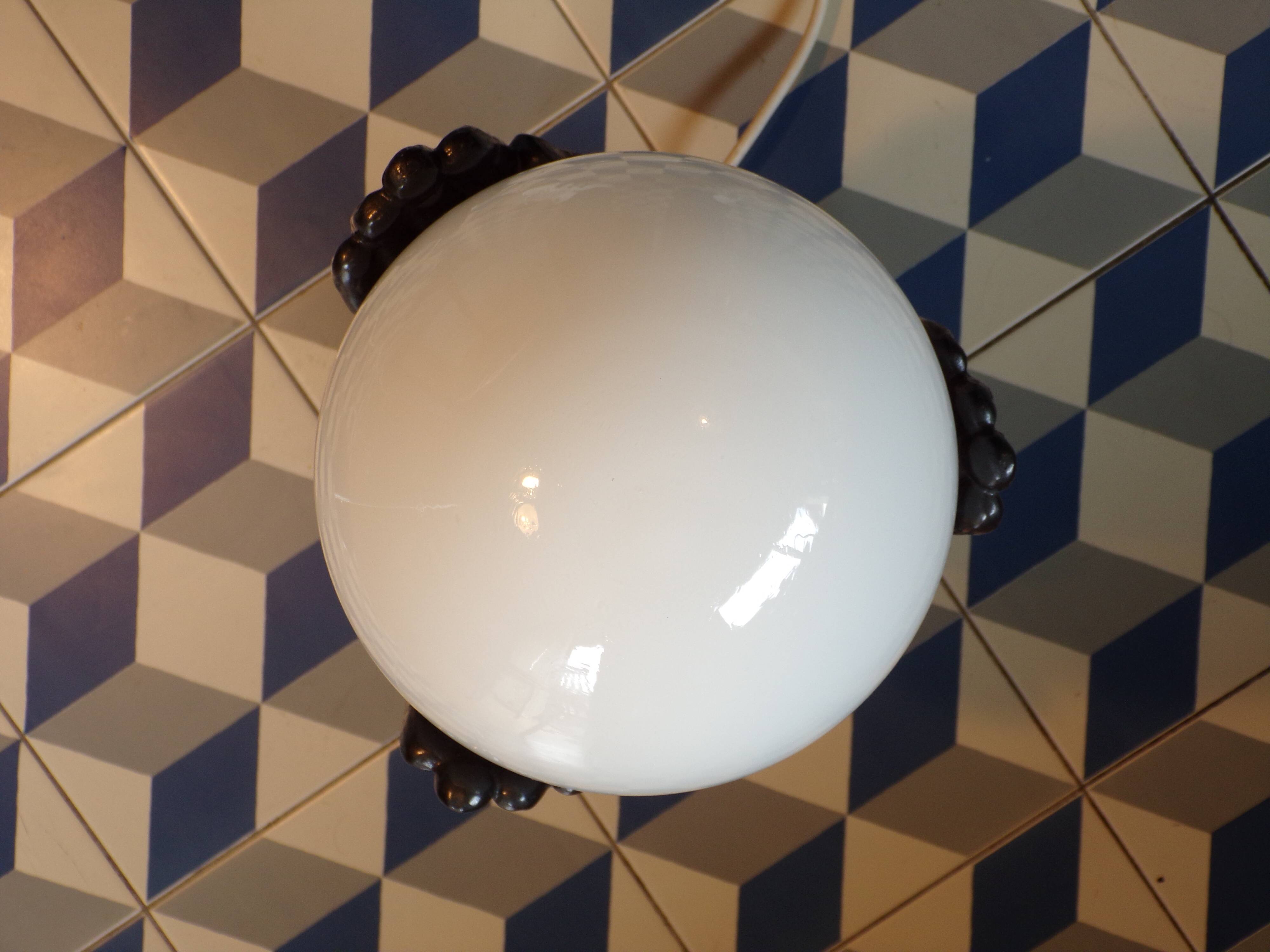 3-hand ceramic sculpture lamp, 1970