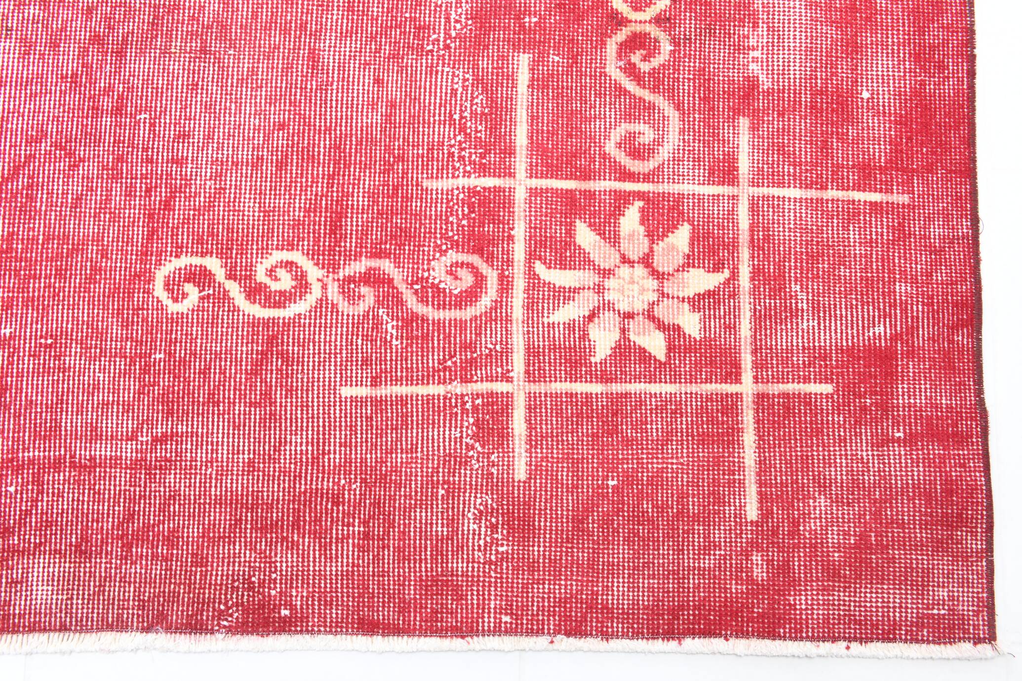 7x10 pale red large turkish rug, 203x310cm