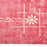 7x10 pale red large turkish rug, 203x310cm