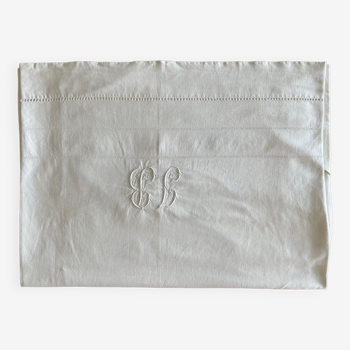 Old linen / cotton sheet. embroidered
